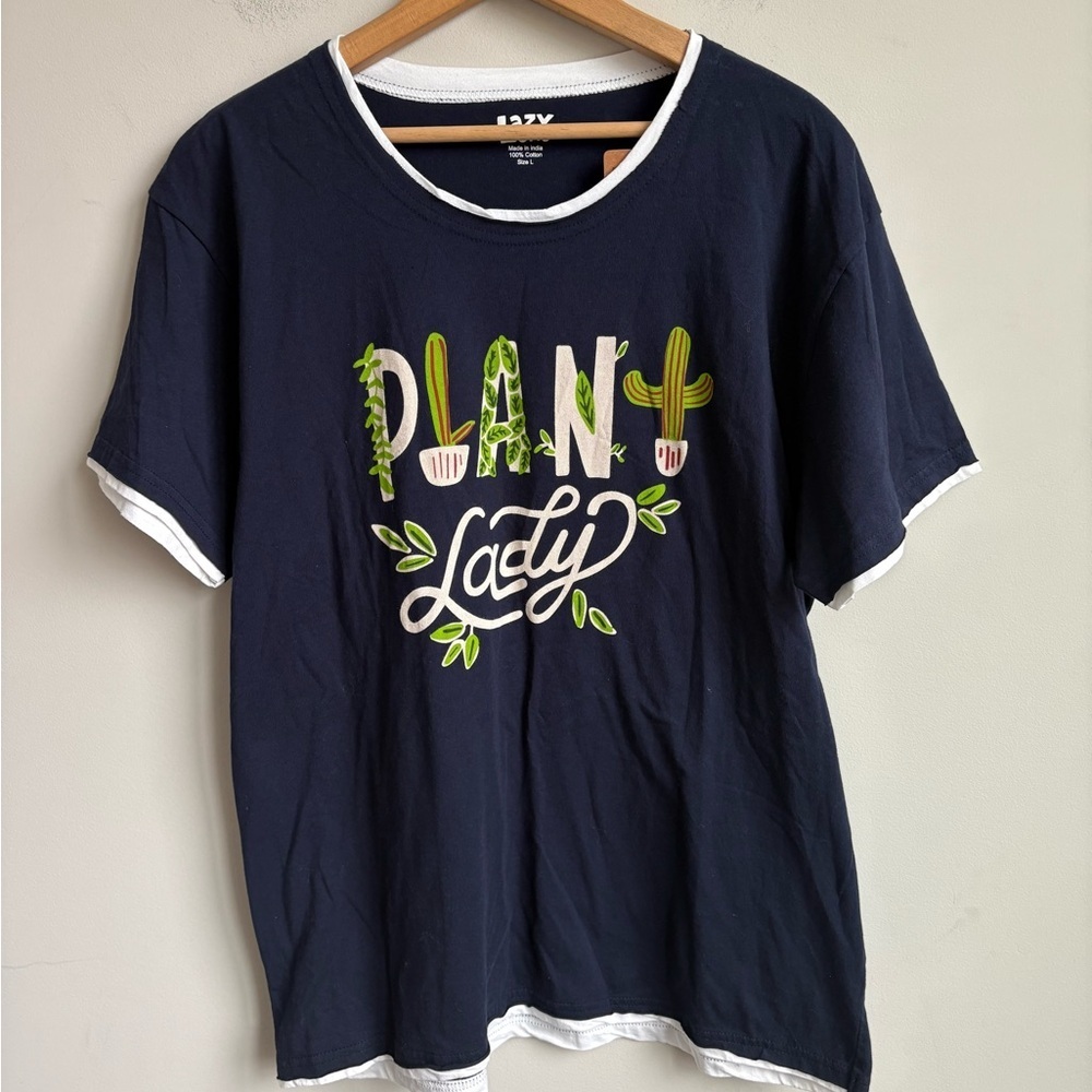 LAZY ONE Plant Lady Women's Regular Fit PJ Tee Large NEW - Picture 5 of 5